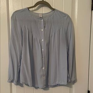 Old Navy Soft Blue Pleated Blouse